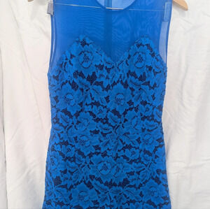 Sandro‎ Blue Lace Romper, US 2